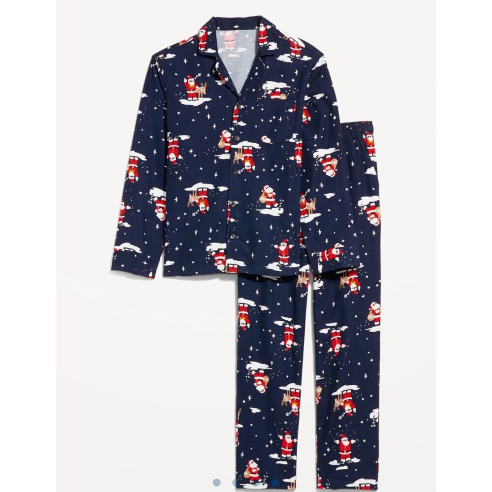 Christmas night suit set Santa print - Image 2