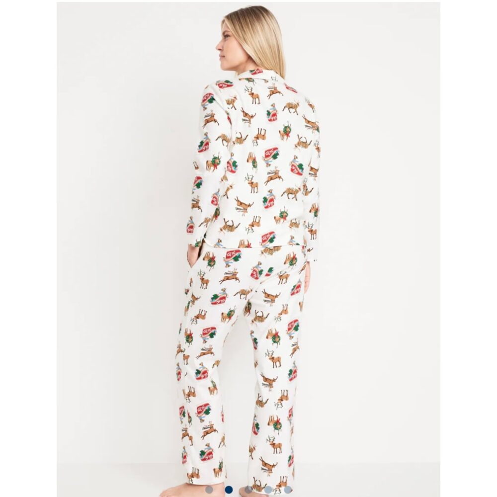 Reindeer print pyjama set for women