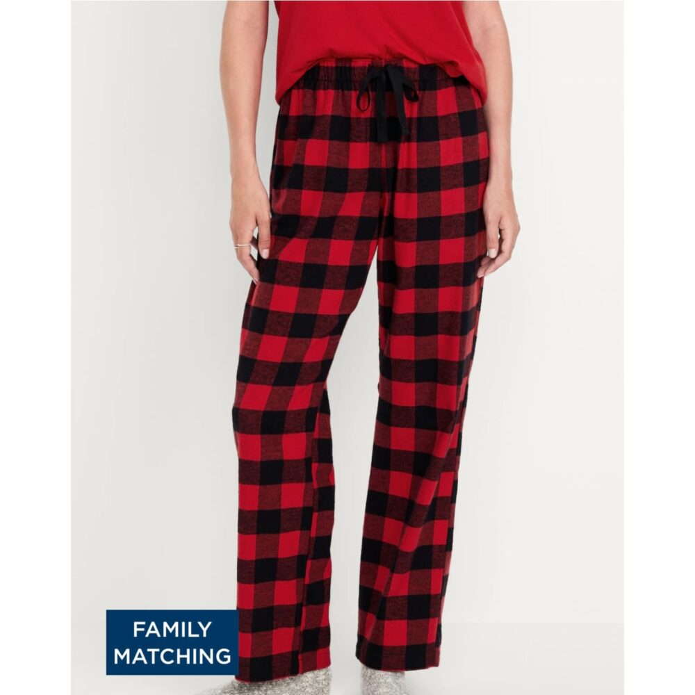 Checks print pyjama pants for women