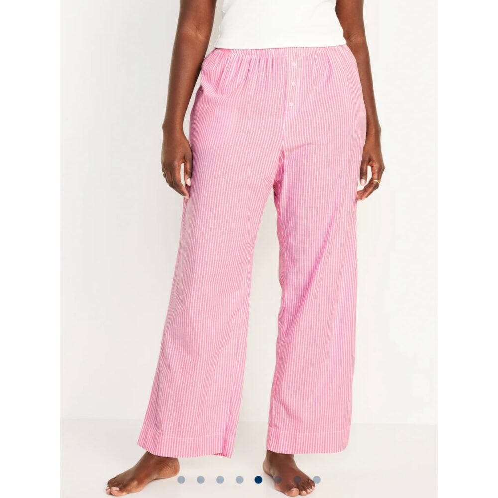 Pink strip pyjama pant for women