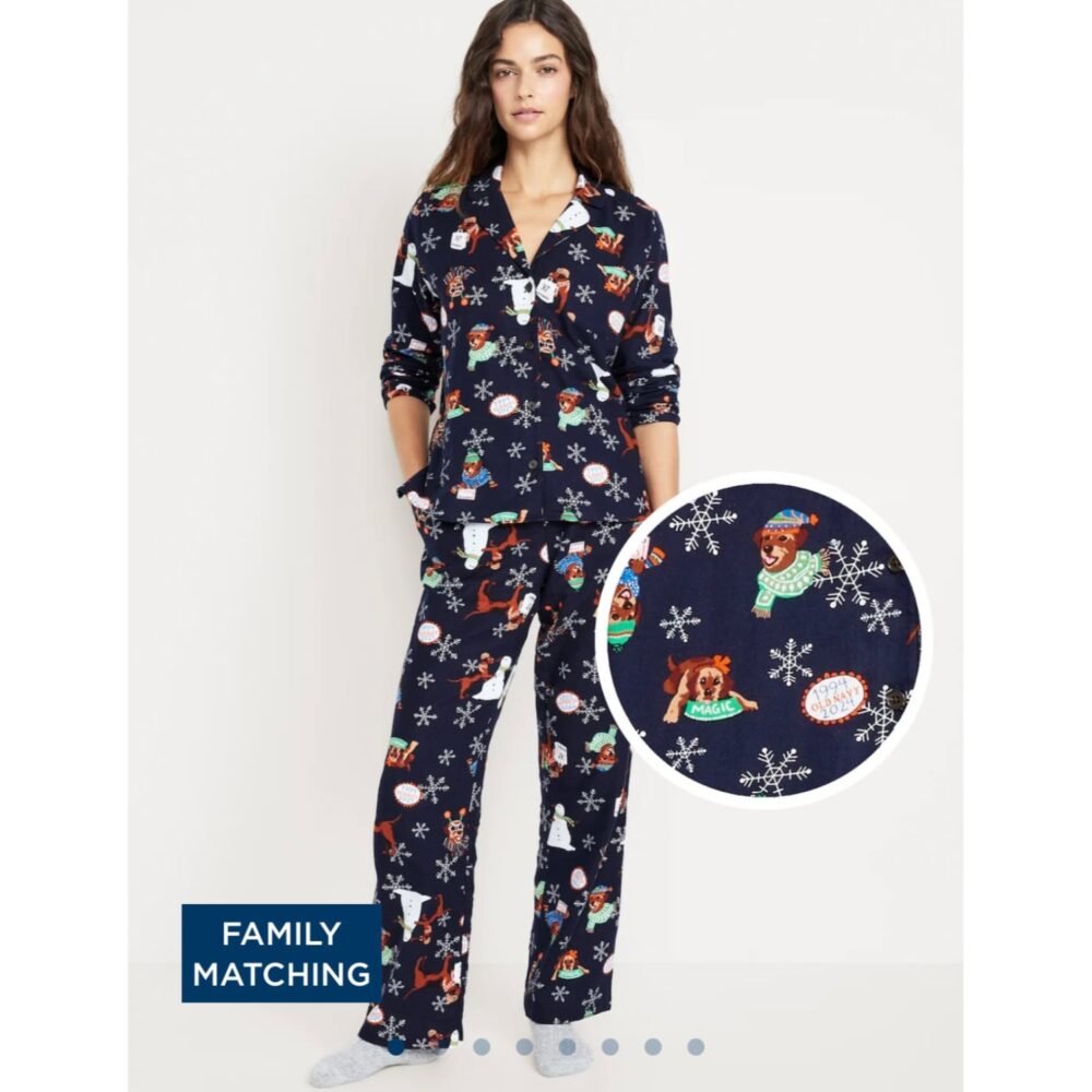 Holiday print pyjama pant for women