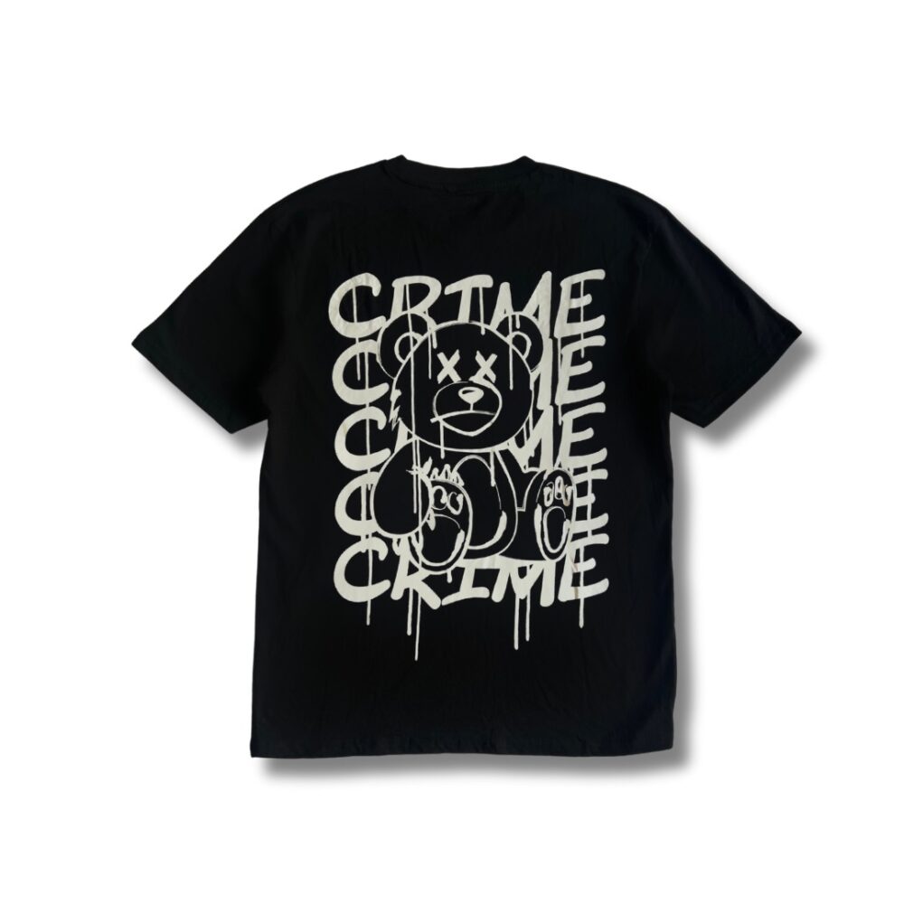 Regular fit T-shirt Black Crime teddy - Image 2