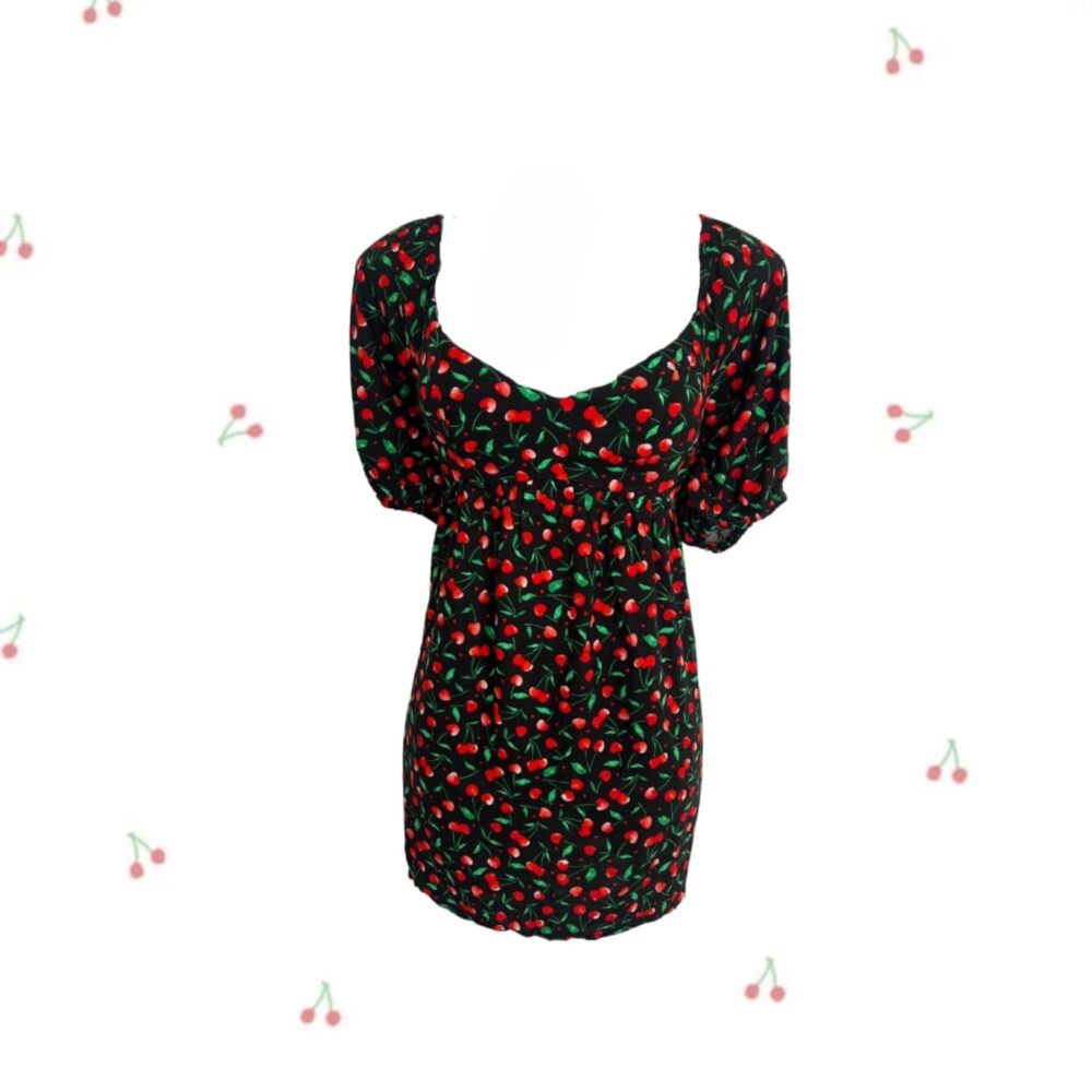 Cherry lady women short dress - Image 2