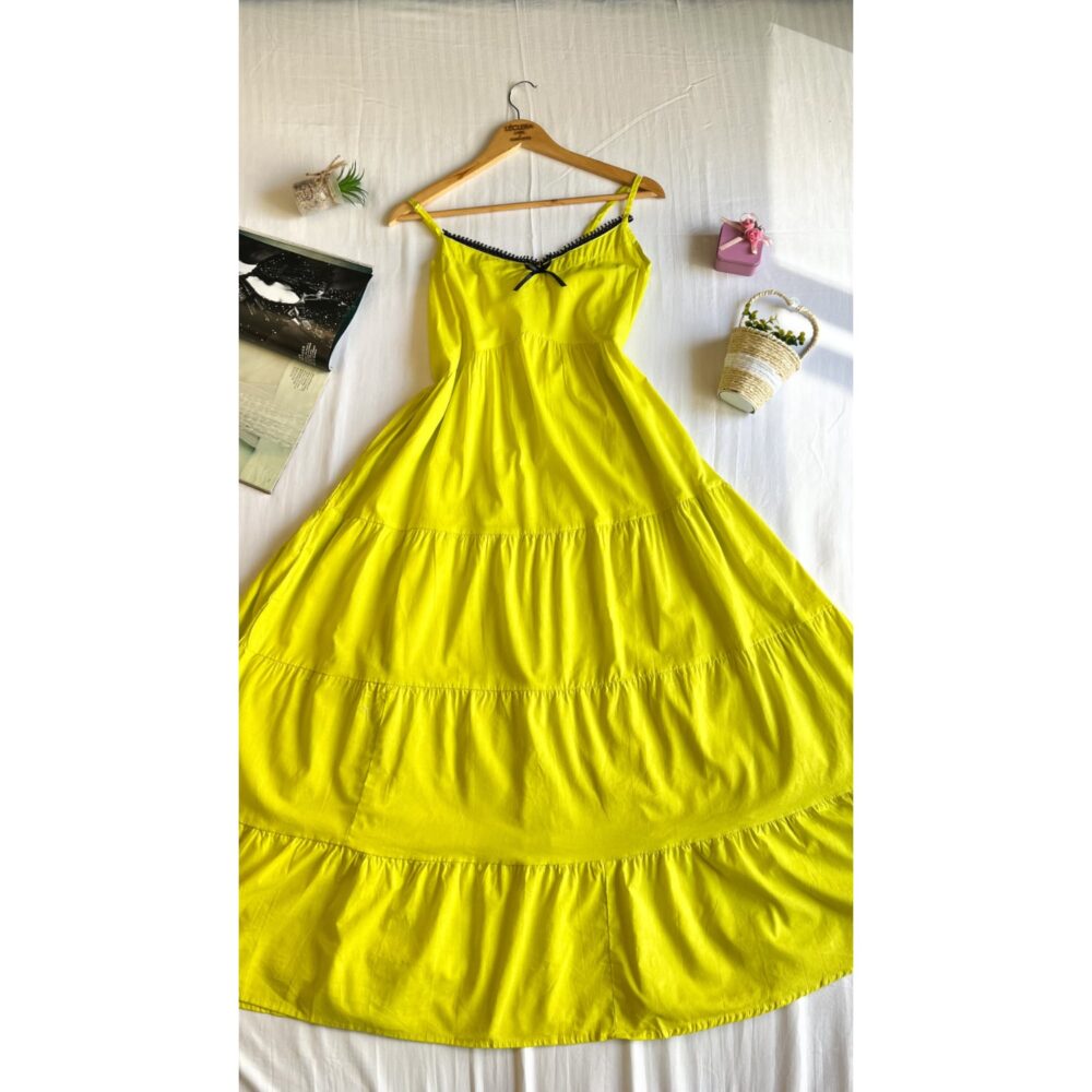 Enchanted neon yellow maxi dress dress maternity friendly