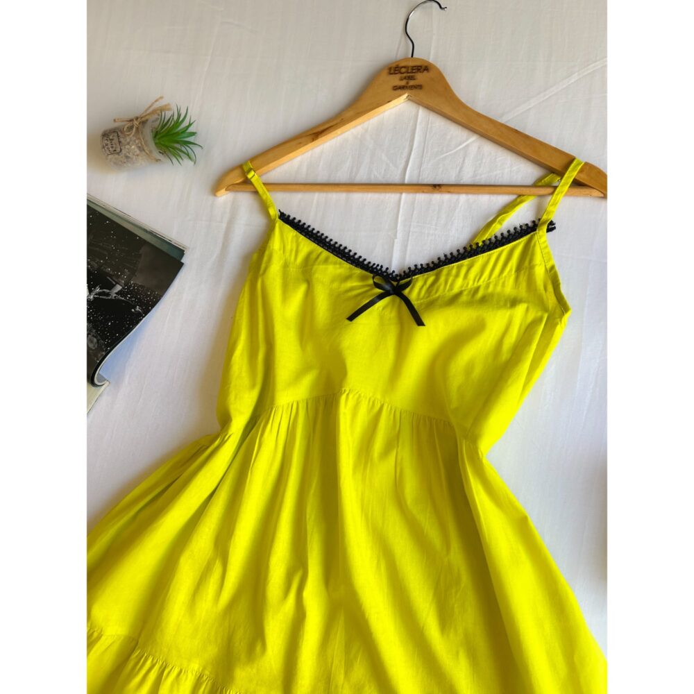 Enchanted neon yellow maxi dress dress maternity friendly - Image 2