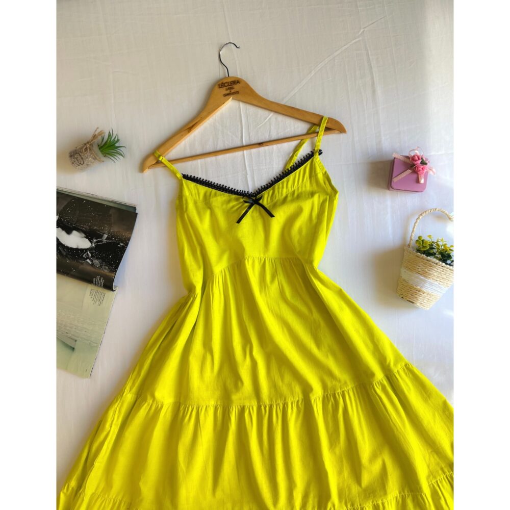 Enchanted neon yellow maxi dress dress maternity friendly for women - Image 3