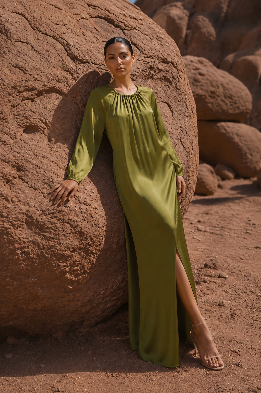 MOSSEA GREEN MAXI DRESS