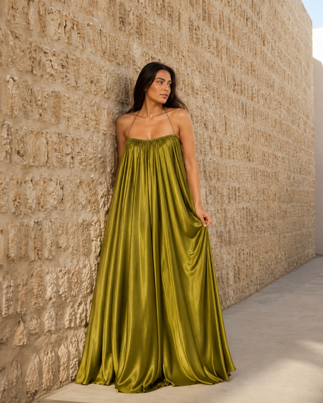 OLIVESOL RIVERA COLLECTION SATIN DRESS - Image 3