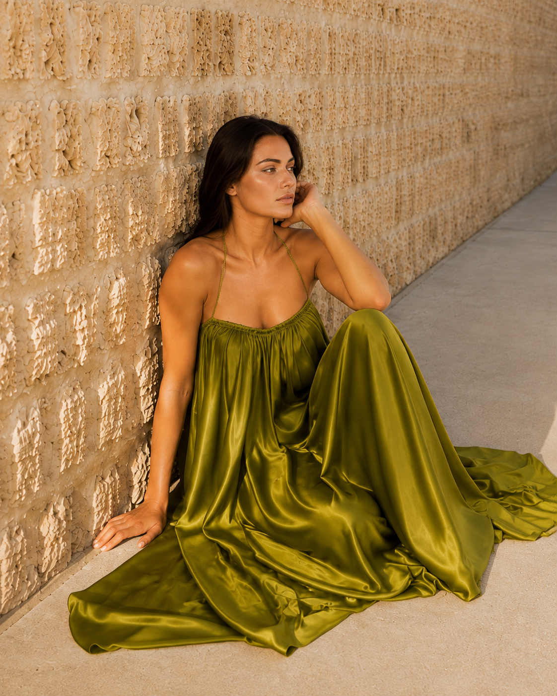 OLIVESOL RIVERA COLLECTION SATIN DRESS - Image 4